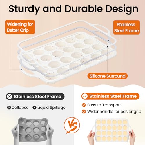 Silicone Muffin Pans With Metal Reinforced Frame (2 Count)