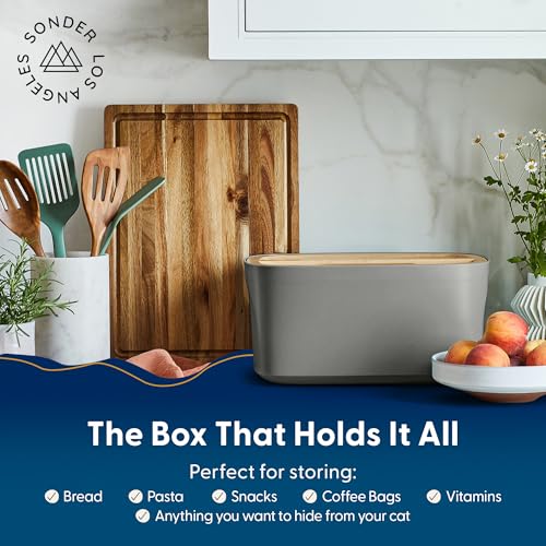 Sonder LA Union Bread Box with Wood Lid