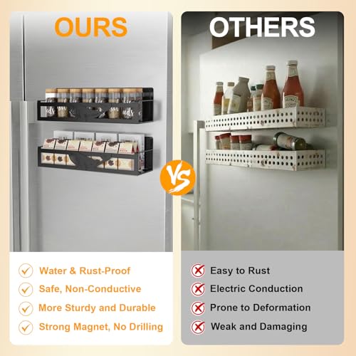 Magnetic Spice Rack for Refrigerator (2 Count)