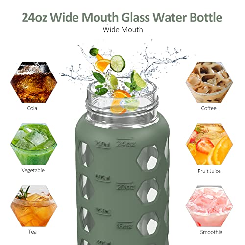 24oz Glass Water Bottle