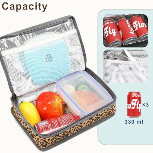 Small Insulated Lunch box Portable Soft Bag Mini Cooler Thermal Meal Tote Kit with Handle for Work & School
