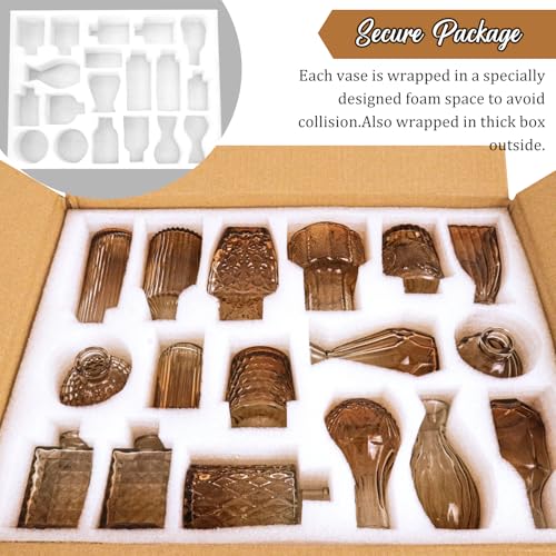 Set of 36 Glass Bud Vases Small Flower Vases for Centerpieces (36 Count)