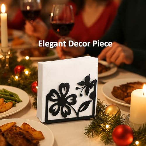 Butterfly Flower Napkin Holder for Table