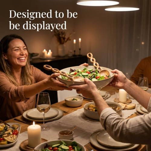 13 Inch Acacia Wood Salad Servers