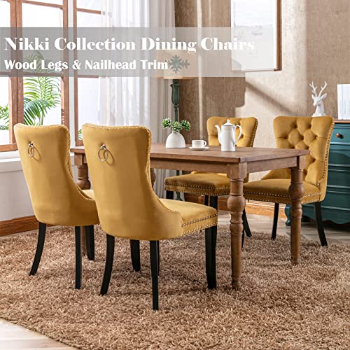 Gold Velvet Dining Chairs Set of 4 (4 Count)
