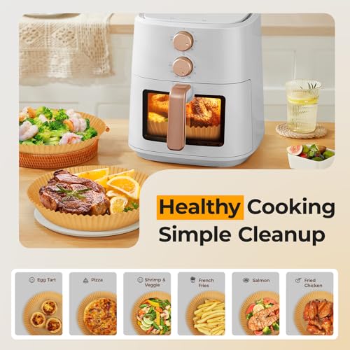 150 Pcs 8" Round Air Fryer Liners Disposable for 5 (150 Count)