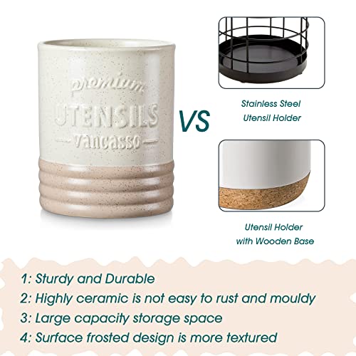 Sabine Ceramic Utensil Holder for Kitchen Counter