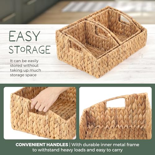 Set of 3 Handwoven Storage Baskets (3 Count)