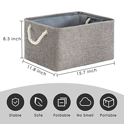 Storage Bins 3PCS Fabric Storage Baskets for Organizing Shelves (3 Count)