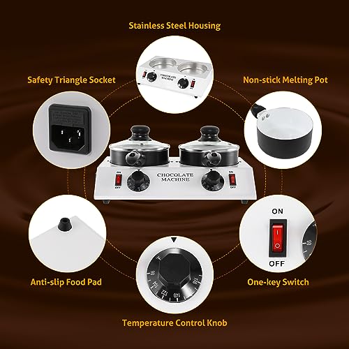 Chocolate Melting Pot Electric Chocolate Melter Warmer Dual
