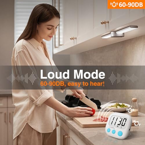 Digital Kitchen Timers for Cooking (6 Count)