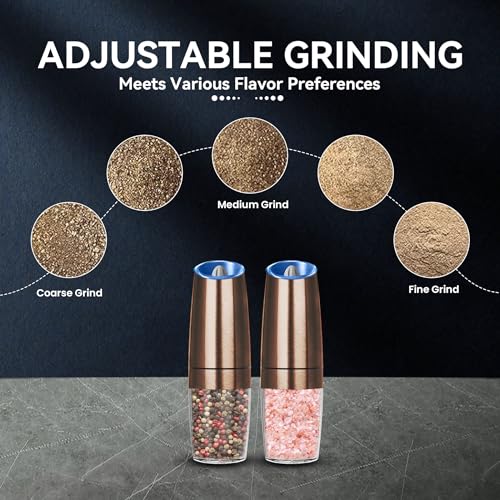 Battery Operated Gravity Salt And Pepper Grinder Set (2 Count)