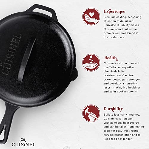 Cast Iron Skillets Set with Lids