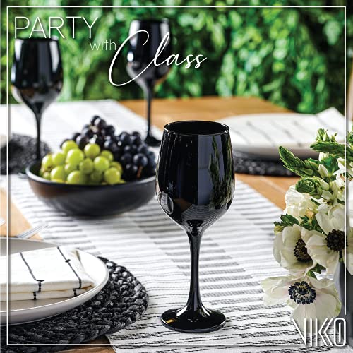 Black Wine Glasses Set of 6 Glasses Drinking Set Wine Glass (6 Count)
