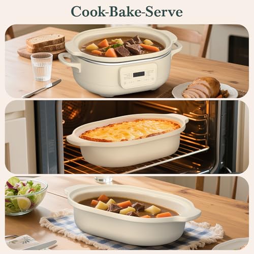 MAGNIFIQUE 4 Quart Programmable Casserole Slow Cooker