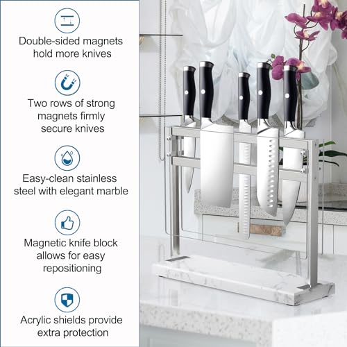 Magnetic Knife Block with Acrylic Shield