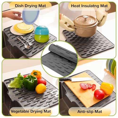 Silicone Dish Drying Mat for Kitchen Counter