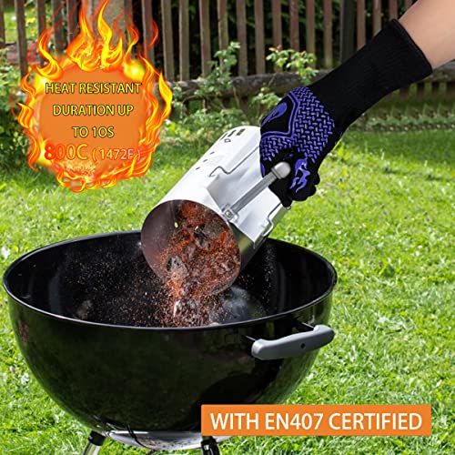 BBQ Gloves 1472F Heat Resistant Non (2 Count)