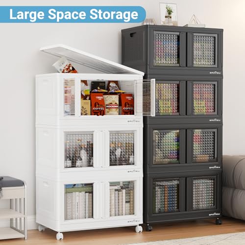 400Qt Stackable Storage Bins with Lids (4 Count)
