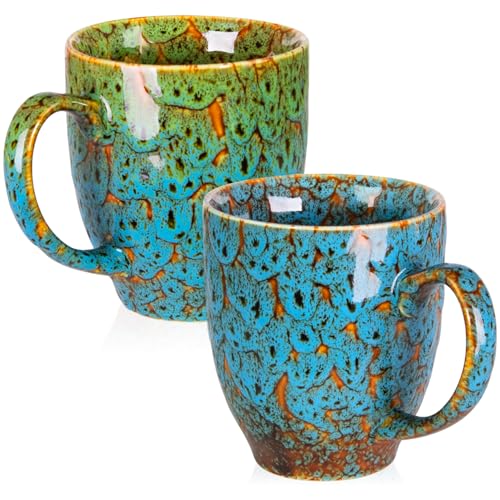 16 oz Ceramic Coffee Mugs Set of 2 (2 Count)