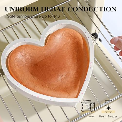 10 Inch Heart Shaped Cake Pans Silicone for Baking