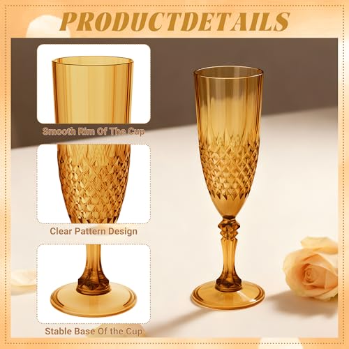 24 Pack Plastic Champagne Flutes (24 Count)