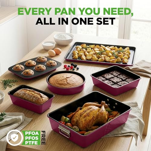 8 Piece Nonstick Stackable Bakeware Set