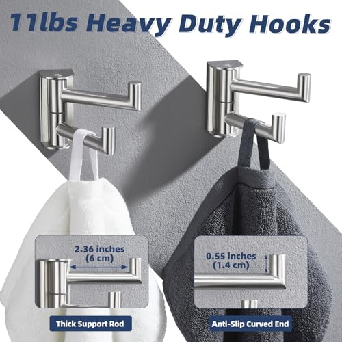 2 Pack Swivel Towel Hooks (2 Count)