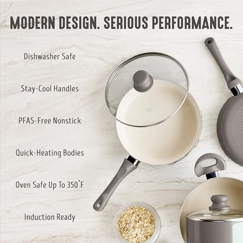 2QT Ceramic Nonstick Saucepan with Lid