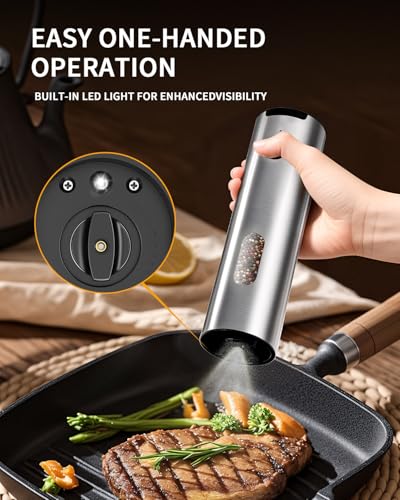 Electric Salt and Pepper Grinder Set