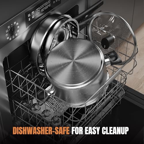 14 Piece Stainless Steel Cookware Set for Induction Stovetops
