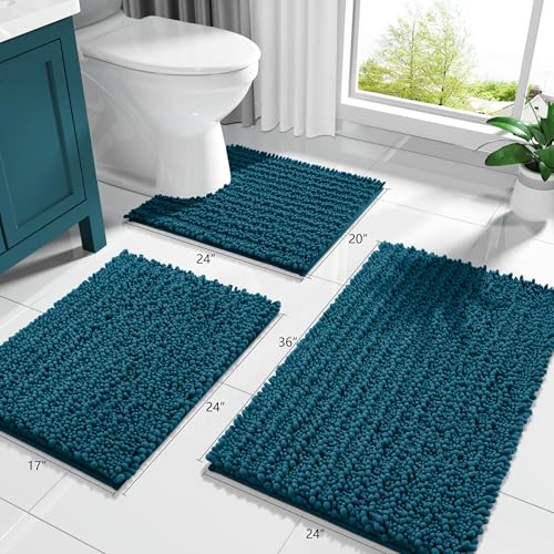 Large Bathroom Rugs Non Slip Washable 36x24 Inch (6.0333 Sq Ft)