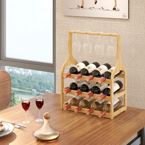 Bamboo Wine Rack Countertop