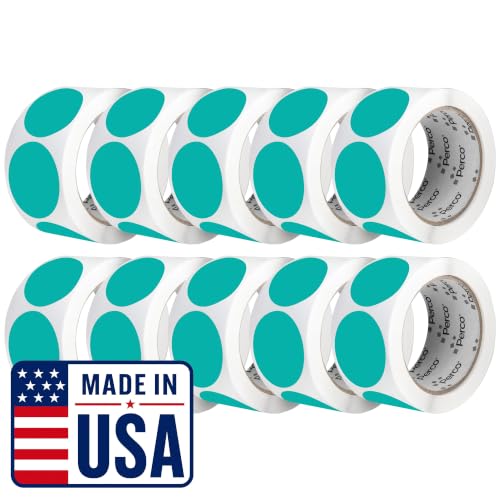 Teal Perforated Round Circle Dot Sticker 2 (10 Count)