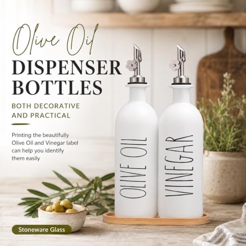 16oz Olive Oil Dispenser Bottles for Kitchen (2 Count)