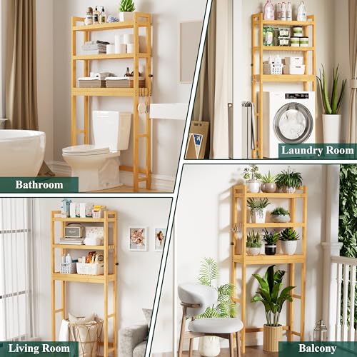 Bamboo Over The Toilet Storage Cabinet (3 Count)