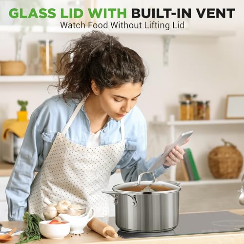 6 Quart Stainless Steel Stock Pot with Lid (6 Count)