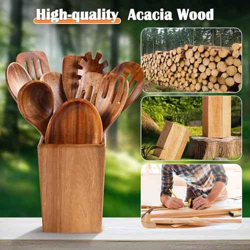 Wooden Spoons for Cooking (11 Count)