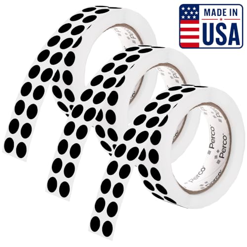 Black Perforated Round Circle Dot Sticker 1 (3 Count)