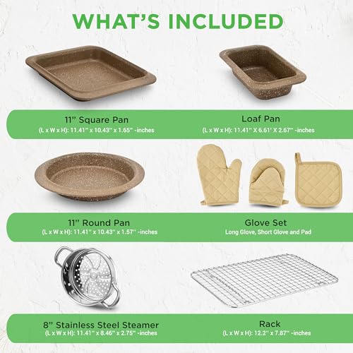 22‑Piece Non‑Stick Ceramic Pots and Pans Set
