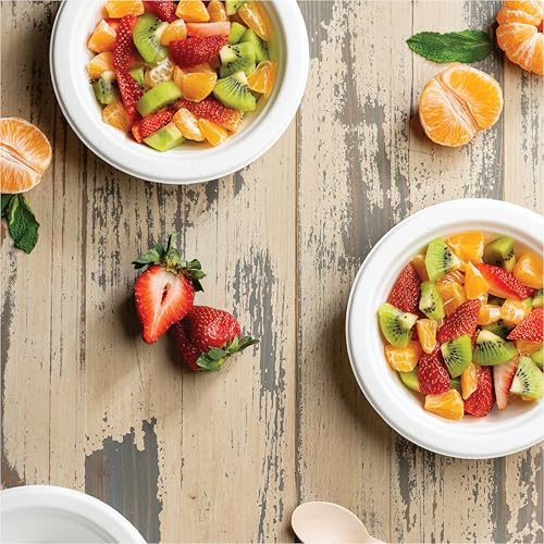 100% Compostable Paper Bowls 12 oz. [1000 Count] Heavy