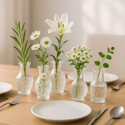 Glass Bud Vase Set of 20 Pcs (20 Count)