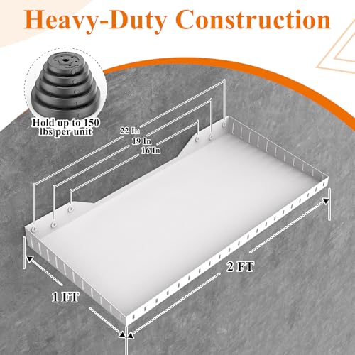 12 x 24 Inch Garage Wall Shelves (2 Count)