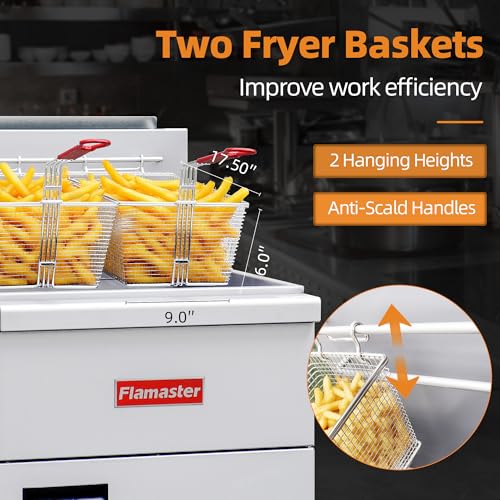 Commercial Open Pot Fryer with 2 Baskets