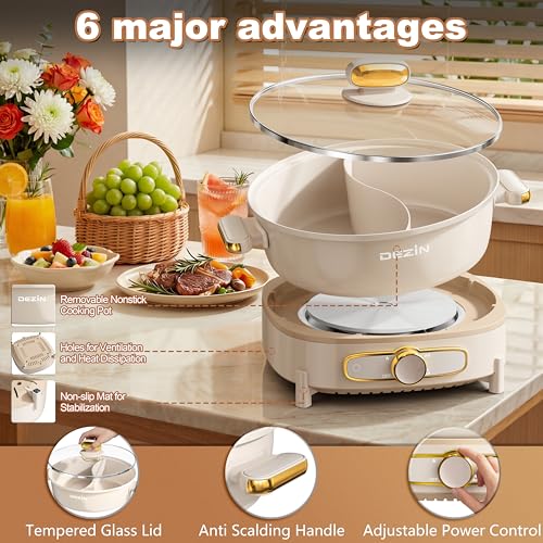 6L Hot Pot Electric with Divider