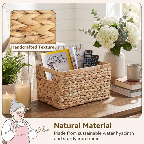 Wicker Storage Baskets for Shelves (2 Count)