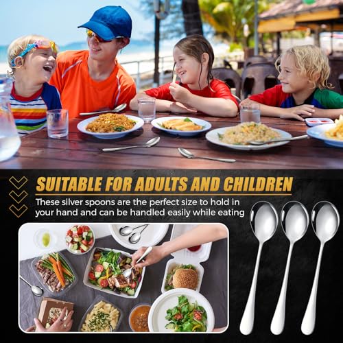 100 Pcs Soup Spoons Bulk (100 Count)