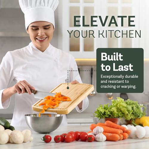 Bamboo Cutting Boards for Kitchen (4 Count)