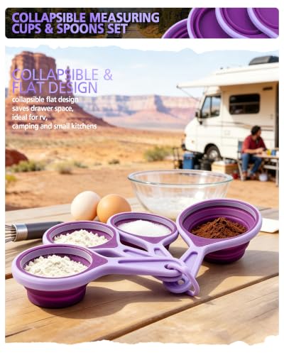 Collapsible Measuring Cups and Spoons Set