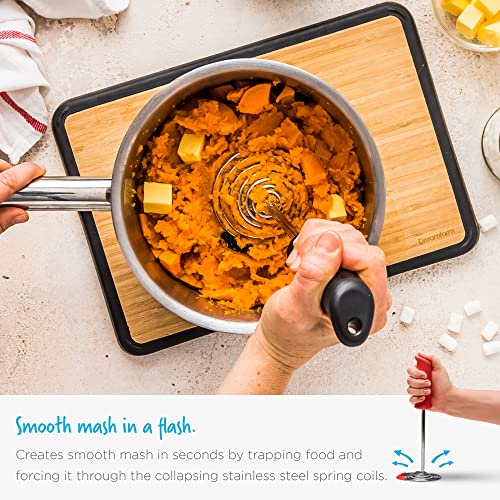 Smood Ergonomic Spring Coil Potato Masher